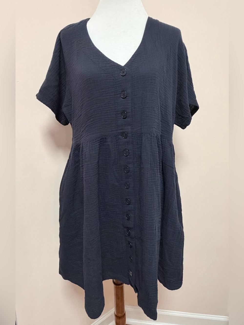 Madewell Lightspun Button Front Minidress - Picture 4 of 7